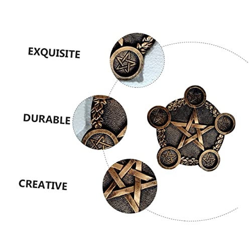 VALICLUD Pentacle Star Candleholder Decorative Altar Prop Elegant Desktop Candle Holder Compact Space Saving Design for Home Bar Restaurant Wiccan Sacrifice Ritual