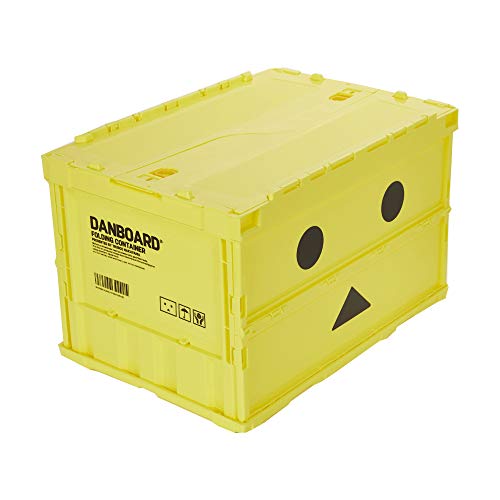 Trusco Nakayama (TRUSCO) Thin Folding Container TRC50BADNBY with Locking Lid, Yellow, Storage Case, Storage Box - color: (e) Yellow, style: Locking lid included