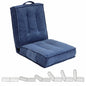 Adjustable Floor Chair with Back Support, 6-Position, Folding Japanese Meditation Tatami Chair, Comfy Gaming Chairs for Adults, Accent Sofa Reading Chairs, Living Room, Bedroom, Navy Blue - color: Navy Blue