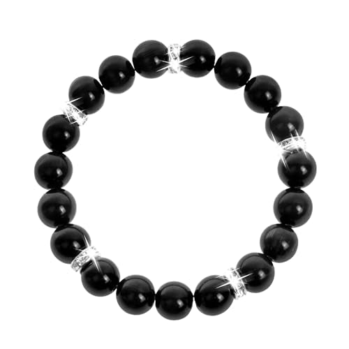 Healing Bracelet For Women Anxiety Crystal Bracelet Chakra Beaded Bracelets Rose Quartz Crystals And Healing Stones Yoga Bead Bracelet Calming Stretch Bracelet Stress Relief Gifts For Women - color: Black-Cat Eye