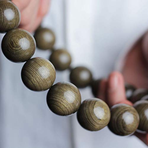 Zen Dear Unisex Burried Ebony Prayer Beads Buddha Buddhist Prayer Beads Meditation Mala Necklace Bracelet - style: 20mm 21 Beads Boutique