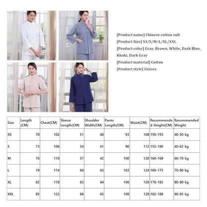 Meditation Clothing,Lay Buddhist Clothes for Women Buddhist Meditation Clothes Unisex Retro Buddhist Clothes Summer - color: White, size: Large
