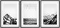 NWT Framed Canvas Print Wall Art Set Black White Snowy Winter Mountain Landscape Nature Wilderness Photography Modern Art Rustic Scenic Relax/Calm for Living Room, Bedroom, Office - 16"x24"x3 Black - color: A02-2203-fo18, size: 16" x 24" x 3 Panels BLACK