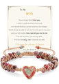 Gifts for Daughter Granddaughter, To My Mom Grandma Wife Girlfriend Sister Jasper Heart Bracelets Birthday Graduation Anniversary Christmas Stocking Stuffers Valentines Mothers Day Jewelry - style: 1.Gift To My Wife: Red Beads