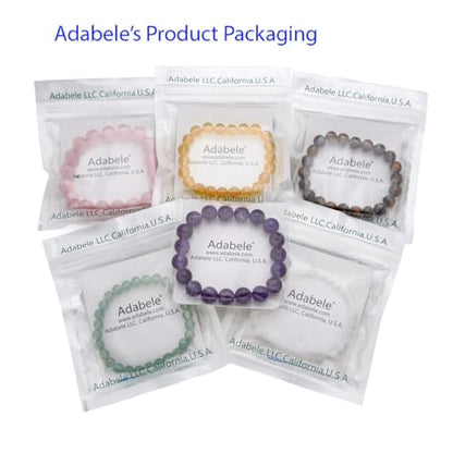 Adabele 1pc Natural Stretch Gemstone Bracelet 8mm (0.31") Bead 7 Inch to 8.5 inch Healing Crystal Energy Quartz Chakra Jewelry Women Unisex Birthday Gift - color: Lava Rock, size: 7 inch