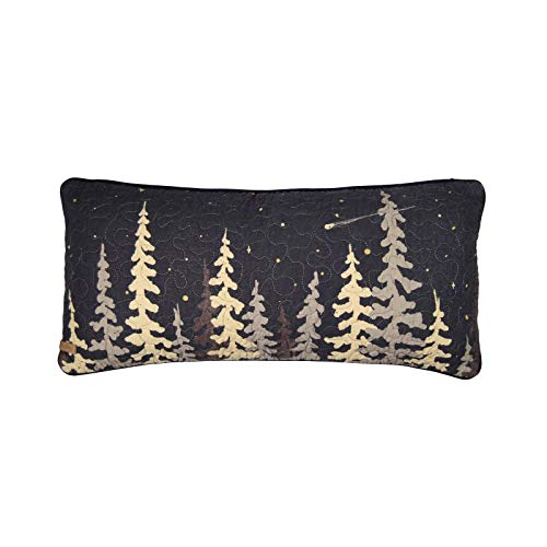 Donna Sharp Moonlit Cabin Cotton Decorative Throw Pillow - Pillows for Couch, Sofa, Beds, and Chairs - Includes 11" x 22" Square Pillow - color: Moonlit Cabin Rectangle