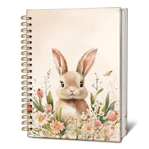 LIANGW Cute Carrot Rabbits Notebook, Bunny Gifts for Women Notebooks for Note Taking, Gifts for Rabbit Bunny Lovers Journal, Vintage Bunnies Journals for Writing, 5.5x8.3 Inch - color: 01-rabbit (kids)
