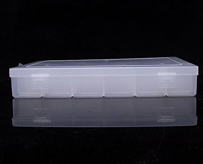 Kamay's Large Transparent Thick Hard 36 Grids Adjustable Compartment Slot Plastic Craft Storage Box Organizer For Toy Desktop Jewelry Accessory Drawer Or Kitchen Removable Dividers Container - style: XL36 Compartment Slot