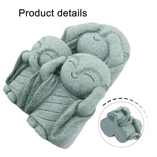 Minimalist Stone Buddha and Monk Set for Harmonious Garden Design Indoor Temple Vibe or Water Feature Ornamental Placement (B)