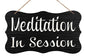 Compladeta Wooden Decor Meditation In Session Wood Namaste Ohm Om Sign Wooden Sign Rustic Wood Wall Entryway Plaque For Bedroom Living Room Decor 12X6 In