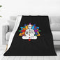 Buddha Chakra Meditation Fleece Blanket 50"x40" Black - Lightweight Plush Fuzzy Cozy Super Soft Warm Throw Blanket for Bed, Sofa, Couch, Travel, Camping - size: 50"x40"