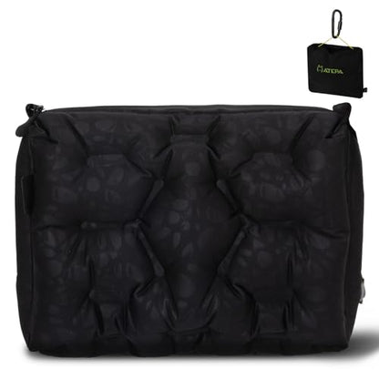 ATEPA Cloud Airbag Inflatable Sling Bag, Ultralight 15L Crossbody Travel Bag with Convertible Pillow & Lumbar Support, Packable Shoulder Bag for Travel, Hiking & Outdoor Adventure - color: Black