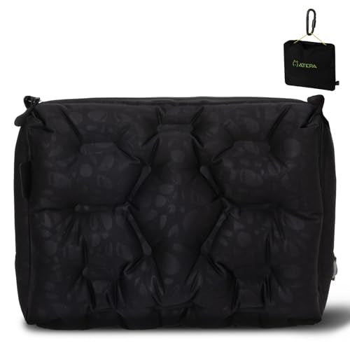 ATEPA Cloud Airbag Inflatable Sling Bag, Ultralight 15L Crossbody Travel Bag with Convertible Pillow & Lumbar Support, Packable Shoulder Bag for Travel, Hiking & Outdoor Adventure - color: Black