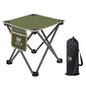 Opliy Camping Stool, Folding Samll Chair Portable Camp Stool for Camping Fishing Hiking Gardening and Beach, Camping Seat with Carry Bag (Green, L 13.5") - color: Green