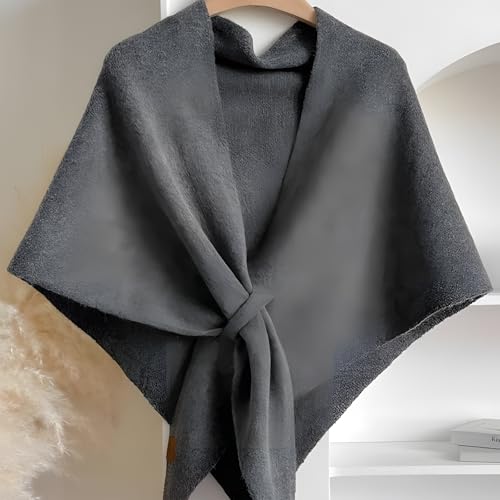 Women's Solid Color Shawl Pashmina Shawl Wraps Cashmere Feel Blanket Scarves Fashion Scarf for Women Gifts - color: White
