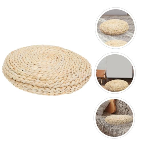 Handmade Corn Bran Meditation Mat Comfortable Decorative Yoga Cushion for Home for Sitting and Relaxation with Silk Cotton Filling