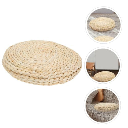 Handmade Corn Bran Meditation Mat Comfortable Decorative Yoga Cushion for Home for Sitting and Relaxation with Silk Cotton Filling
