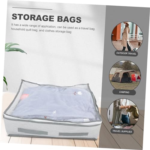 ABOOFAN Multi-Purpose Storage Bag with Handles Non-Woven Fabric Dustproof Organizer for Clothes and Blankets for Home and Travel Large Capacity