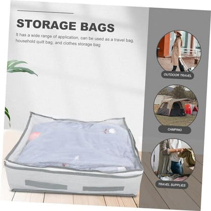 ABOOFAN Multi-Purpose Storage Bag with Handles Non-Woven Fabric Dustproof Organizer for Clothes and Blankets for Home and Travel Large Capacity