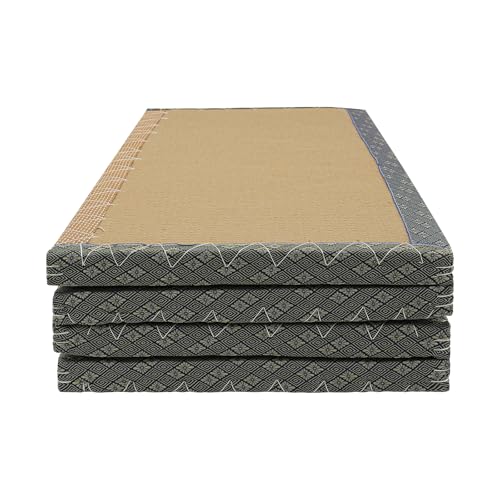 Coconut Fiber Floor Mat, 78"x39" Foldable Tatami Mattress, Breathable Meditation Mat, Eco-Friendly, Supportive Yoga/Bed Mat for Home, Meditation, Tea Room - color: Blue