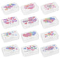 Goodma 12 Pieces Thank You Image Pattern Rectangular Plastic Boxes Empty Storage Organizer Containers with Hinged Lids for Small Items and Other Craft Projects, 3.3 x 2.2 x 1 inch (Transparent) - color: Transparent