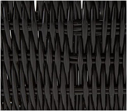 Whitmor 6500-2712-BLK Rattique Small Shelf Black Tote Basket - color: Black, size: Small