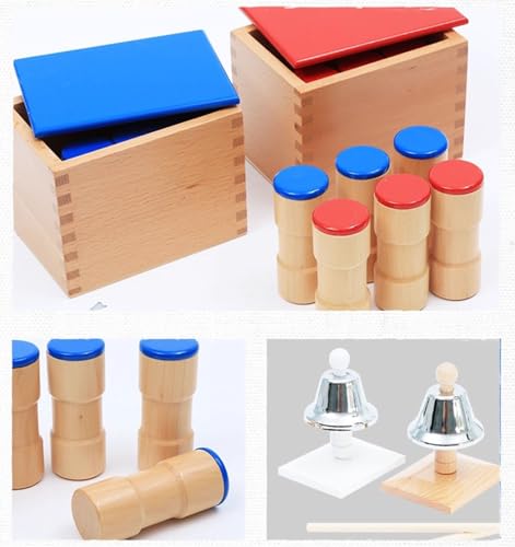Montessori Wooden Sound Tube Auditory Sensory Teaching AIDS, Preschool Auditory Development Materials