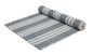Hand Woven 100% Cotton Yoga Mat- Thick Handloom Made in India- for Gym Floor Exercise - Runner for Bedroom - color: Stripe Grey