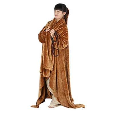 ZanYing Unisex Thickened Warm Flannel Meditation Cloak Yoga Shawls