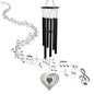 37'' Wind Chimes with Heart Spinner, Aluminum Hanging Metal Wind Catcher for Outdoor Decor, Garden, Patio Decoration - size: 37''