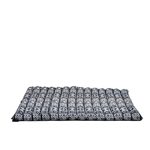 Leewadee Zabuton Seating Cushion – Square Floor Seat for Meditation Exercises, Light Yoga Mat Filled with Kapok - color: Cbt4 - Black