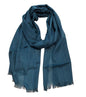 Women's Cotton Scarves Lady Light Soft Fashion Solid Scarf Wrap Shawl - color: Water Blue 28