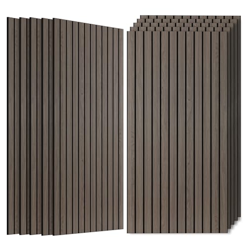 10 Pack Acoustic Panel, 47.2”x23.6” Acoustic Panels for Wall, Decorative Large Acoustic Panels with Wood Finish, for Office,Home Theater,Studio,Living Room, Walnut - color: Walnut, size: 10 PACK