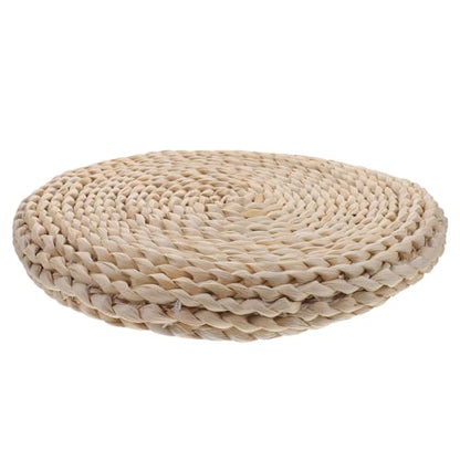 ARTIBETTER Meditation Floor Mat Woven Sitting Cushion Double-Layer Corn Husk Straw Mat 30x30cm Thickened Straw Floor Pillow for Yoga and Indoor Seating