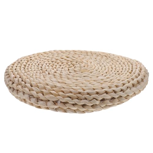 ARTIBETTER Meditation Floor Mat Woven Sitting Cushion Double-Layer Corn Husk Straw Mat 30x30cm Thickened Straw Floor Pillow for Yoga and Indoor Seating