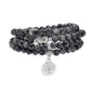 Tree of Life Charm Bracelet or Necklace - 108 Buddha Beads, Handmade Mala Meditation Jewelry, Prayer Beads for Yoga - style: Labradorite