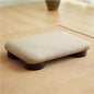 Meditation Floor Cushion with Wooden Legs,Portable Seating Pillow for Yoga, Tea Ceremony,and Living Room, Soft Linen Fabric, Low Profile Floor Seat for Adults, Large