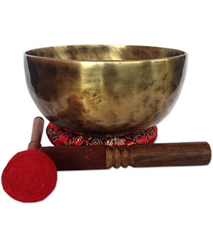 Antique Color Tibetan Handmade Meditation Singing Bowl Sets by Nepalese Handicraft Zone 7.5"