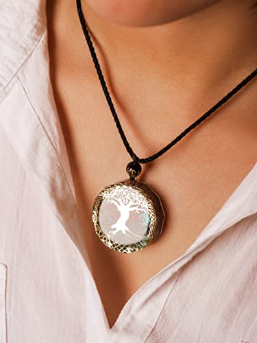 MINACHI Orgone Necklace, 7 Chakra Stone Orgonite Pendant for Spiritual Healing and Positive Energy Meditation - color: Tree of Life