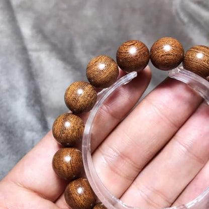 Zen Dear Unisex Natural Silkwood Tibetan Buddhism Meditation Prayer Bead Necklace Japa Mala Beads Bracelets - style: 12mm 17 Beads