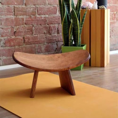 Wooden Meditation Stool, Portable Yoga Aid Stool, Ergonomic Kneeling Stool, Home Meditation Chair, Multiple, Walnut l - color: Walnut L
