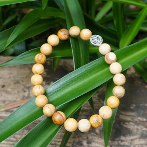 Single-pack of pure gemstone bracelets… - color: 8MM-Palo Santo-Silver