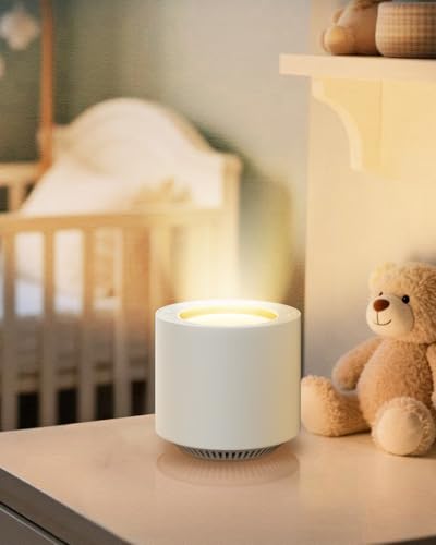 White Noise Sound Machine: Red Light Therapy Sleep Sound Machine with 38 Soothing Sounds & Calming Womb Soother, Memory Function, Dimmable Nursery Night Light with Timer for Baby Adult Gift - color: Putty