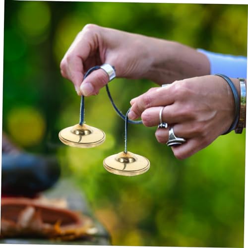 Meditation Bell Copper Cymbals for Yoga and Mindfulness Portable Design for Easy Use for Meditation Sound Therapy and Spiritual Practices