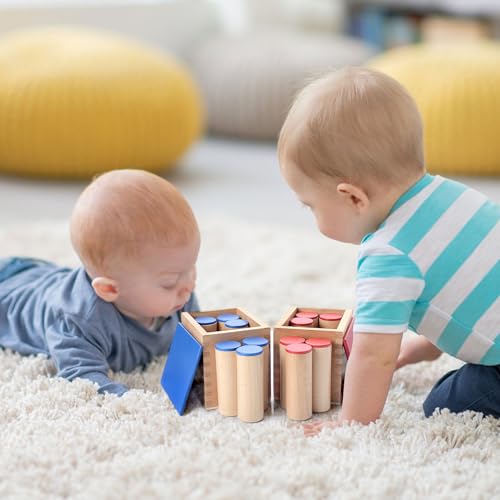 Montessori Sensorial Auditory Material - Sound Cylinders Sound Boxes Kids Educational Toys for Todder