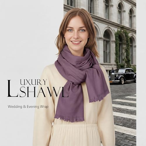 Shawl Wraps for Women Pashmina Shawls and Wraps for Evening Dresses Large Soft Scarf Winter Scarf Wedding Shawl… - color: Purple