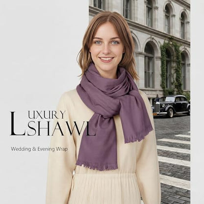 Shawl Wraps for Women Pashmina Shawls and Wraps for Evening Dresses Large Soft Scarf Winter Scarf Wedding Shawl… - color: Purple