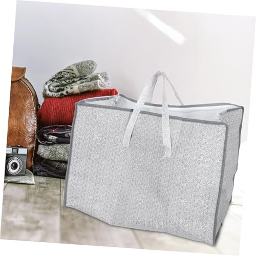ABOOFAN Clothes Storage Bag Zipper Large Storage Bag for Wardrobe Closet Organizer Non-woven Foldable