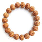 Rudraksha Bracelet for Men & Women's 2 Face, 3 Mukhi, 4 Mukhi, 5 Face, 6 Mukhi, 7 Mukhi, 8 Mukhi, 9 Mukhi, 10 Mukhi, 11 Mukhi Himalayan Rudraksha Beads Wrist Band for Yoga, Meditation, Healing - style: 6 Mukhi - Six Faced