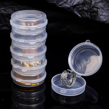 Mini Plastic Storage Box Containers Transparent Portable Organizer Holder Jewelry Rings Packaging Case,5PCS - size: 5PCS